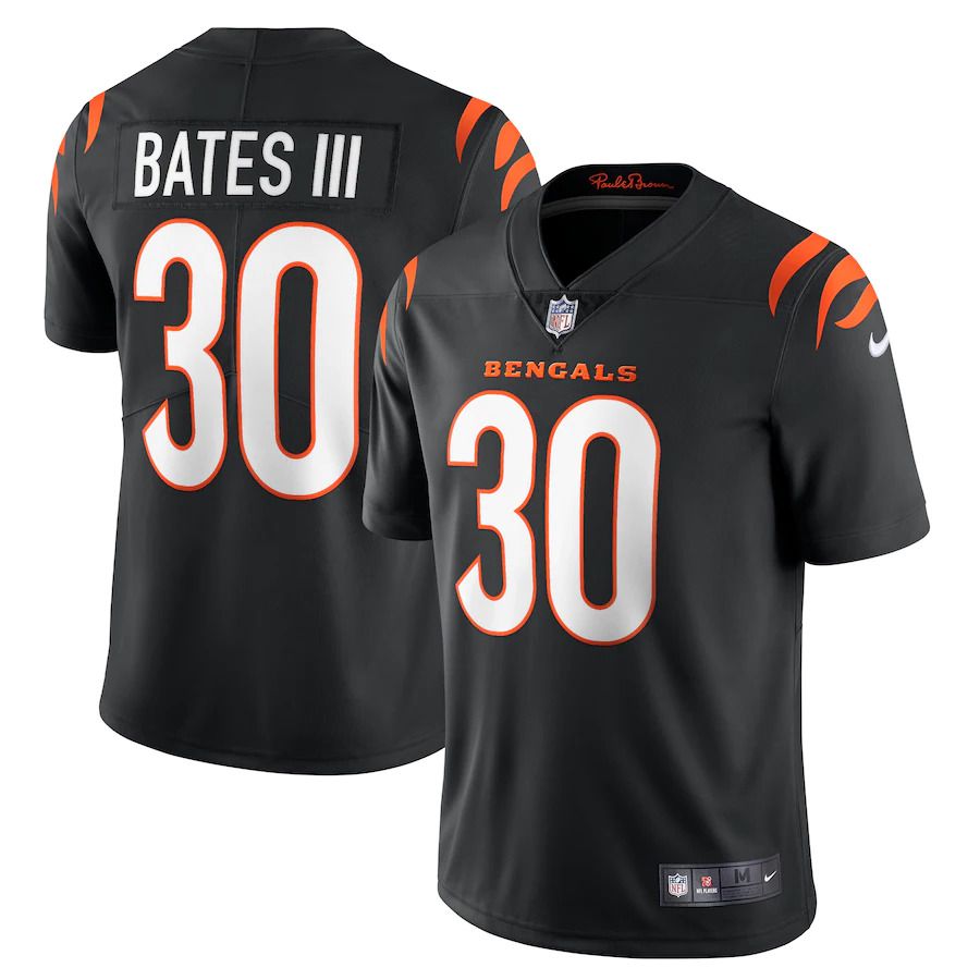 Men Cincinnati Bengals 30 Jessie Bates III Nike Black Vapor Limited NFL Jersey